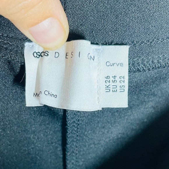 Asos black wide leg pants size 22 (plus) - Picture 2 of 3